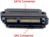 2Pcs Main Board Small Port SAS Hard Disk Adapter SFF-8482 to SATA 22 Pin Adapter Card...