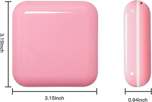 Retainer Case,Cute Mouthguard Case with Mirror,Slim Night Mouth Guard Case with Lid Hinge,Aligner Case,Inner Size 2.56, 2.36, 0.79inch...