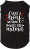 Dog Clothes Just a Boy in Love with Mama Shirts Pet Supplies Vest Small Medium Large Dog Apparel Parent-Child Suit (Small, Boy-Black)...