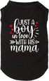 Dog Clothes Just a Boy in Love with Mama Shirts Pet Supplies Vest Small Medium Large Dog Apparel Parent-Child Suit (Small, Boy-Black)...