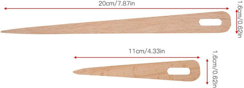 Wooden Big Eye Knitting Needles Kit, 5PCS DIY Wooden Big Eye Knitting Needles Tapestry Weaving Crafts Tools......