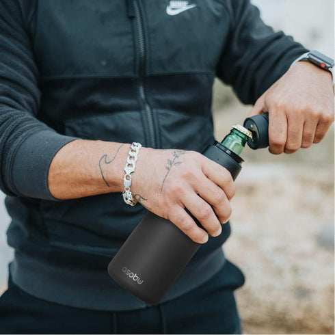 Asobu Frosty Beer Holder,2 Go Vacuum Insulated Double Walled Stainless Steel Beer Can and Bottle Cooler with Beer Opener, Bpa Free, Fits Standard ...