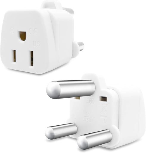 South Africa Travel Plug Adapter,South Africa Plug Adapter 3 Prong Safe Grounded USA to Any Type M for Country Such as Botswana,Nepal Pakistan,Nam...