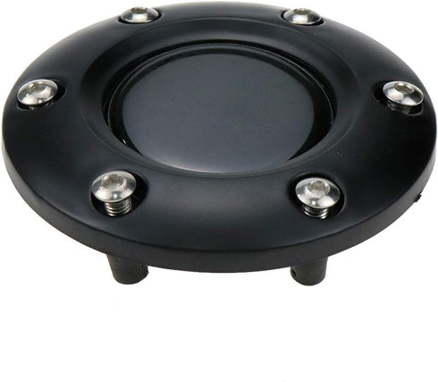 Universal Fit Black Plastic Cover 6-Bolts Steering Wheel Horn Button for Auto Car, 85mm Diameter...