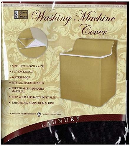 Better Home Zippered Fabric Washing Machine Cover Waterproof Dust Protector (Black)...