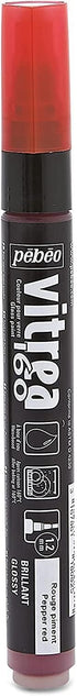 Pebeo Vitrea 160, Glossy Glass Paint Marker - Pepper Red...