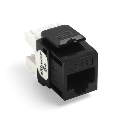 Leviton Extreme 6+ QuickPort Connector, CAT 6, 61110-RE6, Black...