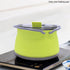 Folding Saucepan, Camp Cookware Hiking Silicone Folding Saucepan Water Kettle With Lid Cookware Travel Camping Pot(Red)...