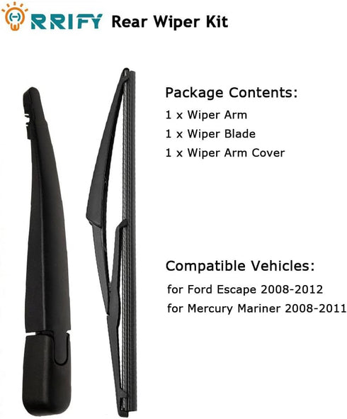 Rear Windshield Wiper Arm Blade Set 8L8Z17526-C for Ford Escape 2008-2012, for Mercury Mariner 2008-2011...
