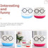 Indoor Planters 2pcs Planter Pot Eyeglasses Design Flower Pot Ceramic Nursery Floweprot Root Control Flower Container for Office Windowsill Outdoo...