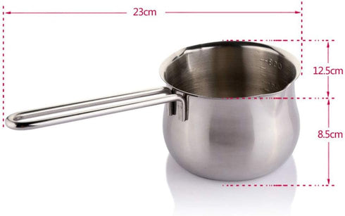 Saucepan, Stainless Steel Milk Pan 12cm, Soup Pot for Induction and Oven, Non Stick Milk Pot, Dishwasher Safe Cookware(Sliver)...