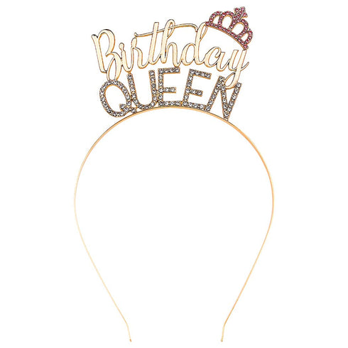AOPRIE Birthday Crown Gold Birthday Queen Headband for Girl Birthday Tiara for Women Princess Crown Rhinestone Happy Birthday Hair Accessories...