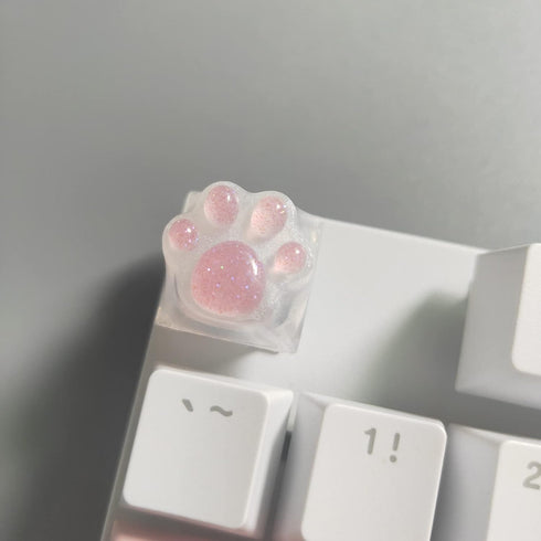Cat Claw Keycap Backlight Keycap Cute Resin Keycap ESC Keycap Replacement for Cherry MX Switch Mechanical Keyboard DIY Decoration (Pink)...