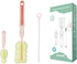 Bottle Brush Sponge Cup Brush Set, Removable Handle Upright Design Large Cup Brush + Extended Straw Brush + Lid Brush, Environmentally Conscious P...