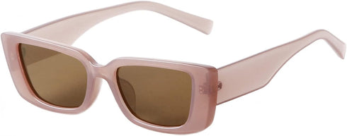 JUDOO Retro 90s Nude Rectangle Sunglasses for Women Vintage Square Frame Trendy Glasses...