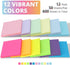 Sticky Notes, 12 Pads, Sticky Notes 3x3 Inches, Coloful Sticky Note Pads, Easy to Stick for School, Office and Home - Vibrant Colors...