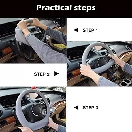 Steering Wheel Cover Women Car Steering Wheel Cover Silicone Steering Wheel Cover Purple, Anti-Slip Wheel Protector...