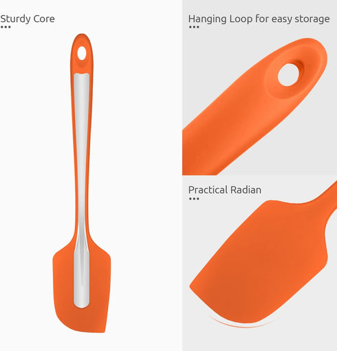 Heat Resistant Silicone Large Spatula: U-Taste 600ºF High Heat Flexible 11.38in Silicon Mixing Stirring Cooking Scraping Baking Bowl Scraper Seaml...