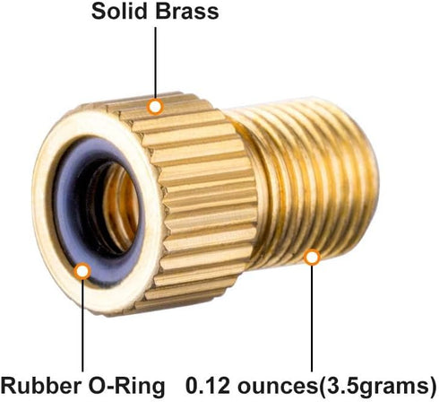 Presta Valve Adapter, Convert Presta to Schrader Adaptor for Bike, Inflate Tire Using Standard Pump or Air Compressor, Tire Valve Caps(4PCS)...