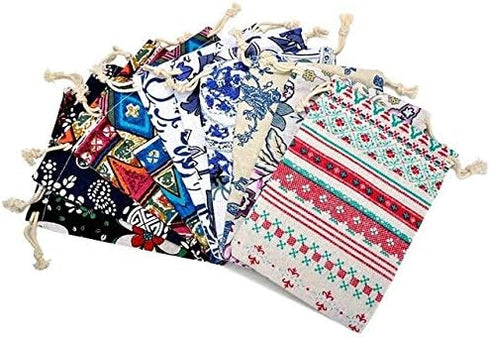 Burlaps Bags with Drawstrings- Jewelry Pounches Sacks Fabric Linen Packing Storage Gift Bag for Wedding Party Shower Christmas Birthday Thanksgivi...