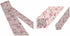 Eiffel Tower Men's Tie Baguette Bike Other Country Symbols Formal Business Wedding Neckties Ties For Men Magenta Cream...