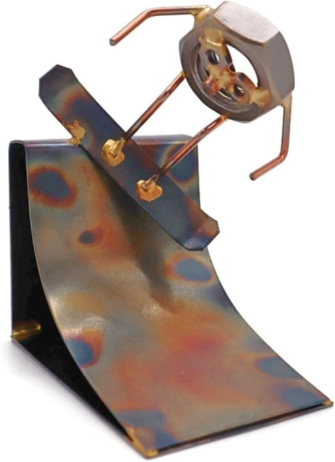 Snowboard Nut Collectible Handmade Metal Art Figurine, Desk Accessories, Trophy, Boss Gift, Home Office Décor, Collectible Figures...