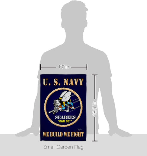 Sea Bees Garden Flag Home Decor Armed Forces United State American Decorations Military Memorabilia Remembrance Wall Tapestry Retire Outdoor Memor...