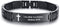MEALGUET Stainless Steel Religous Scripture Quote Faith Christian Bible Verse Inspirational Cross Carbon Fiber Link Bracelet for Men...
