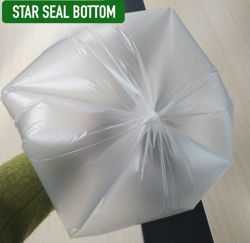 7-10 Gallon Clear Garbage Bags (110 Bags) 29" x 24" Extra Large Medium Kitchen Trash Bags Paper Shredder Bags Can Liners for Home and Office Bins,...