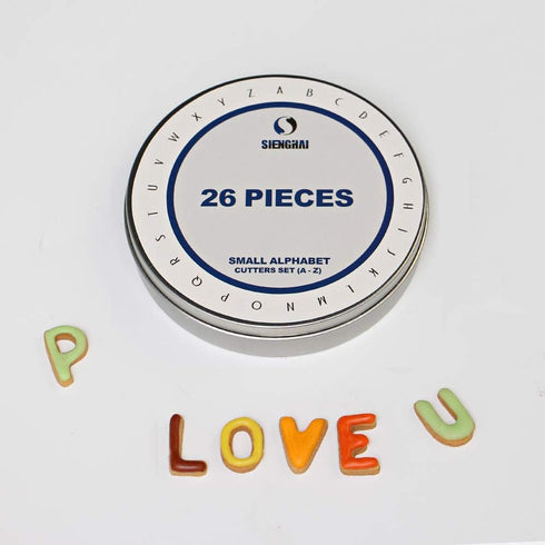 SurgeHai 26-Piece Small Alphabet Cutters Set (A - Z), Stainless Steel Decorating Tools Letters Fondant Cutters...