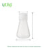 Plastic Erlenmeyer Flask Set with Screw Caps, 6pcs of Vol.125ml Scientific Conical Flask Laboratory Flask,with Molded Graduations, 4023.0651.6...