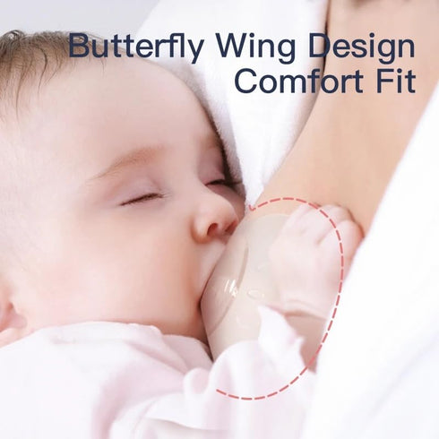Nipple Shields for Nursing Newborn | Four Nipple Shields with Two Carrying Cases and Measuring Card | (20mm) Contact Nipple Shields for Breastfeed...