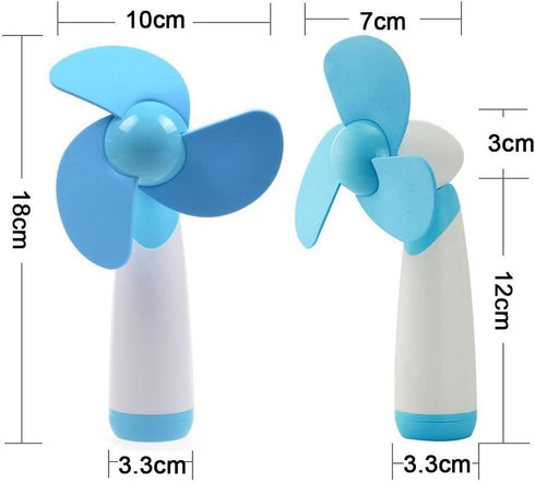 JDYYICZ Mini Handheld Fan Personal Fan Battery Soft Foam Blades Powered for Home and Travel (Blue 1pcs)...