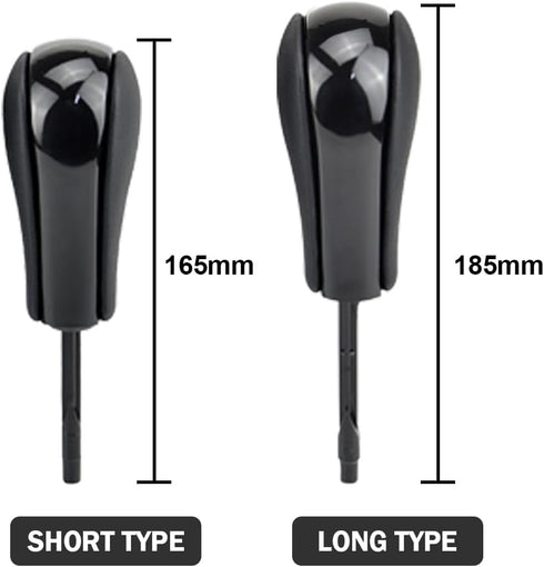 Short Type Black Car Automatic AT Short Long Gear Stick Shift Gear Knob Compatible with B-MW E81 E82 E87 E90 E91 E92 E93 E36 E38 E39 E46 Z4 Z3 E53...