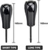 Short Type Black Car Automatic AT Short Long Gear Stick Shift Gear Knob Compatible with B-MW E81 E82 E87 E90 E91 E92 E93 E36 E38 E39 E46 Z4 Z3 E53...