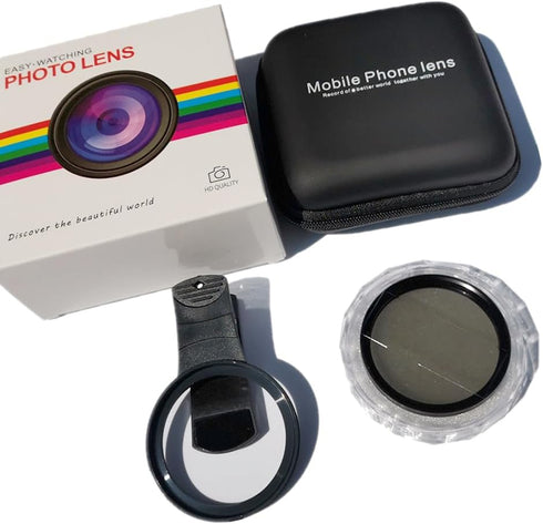 52mm Clip-on CPL Phone Camera Lens Filter, Phone Lens Filter Kit, Universal CPL Filter Compatible with iPhoneSamsung/Android Smartphones(Size:52mm...