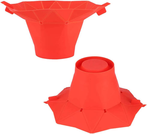 Popcorn Bowl, Popcorn Popper Red Folding Microwave Oven Popcorn Bowl DIY Silicone Popcorn Maker Machine Home Kitchen Tool for Making Popcorn...