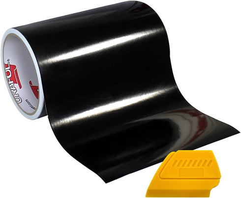 Oracal 751 Premium Long-Term Indoor & Outdoor Craft Vinyl 12in x 10ft Roll for Cutters and Plotters Including Hard Yellow Detailer Squeegee (Gloss...