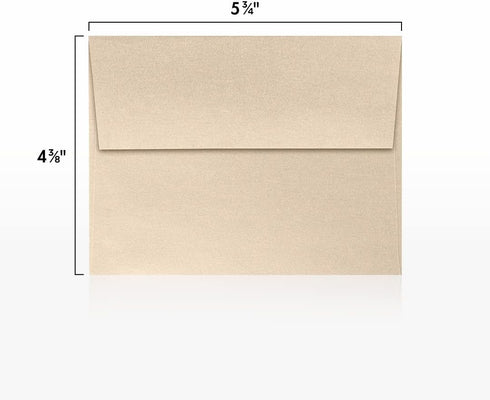A2 Invitation Envelopes (4 3/8 x 5 3/4) - Taupe Metallic (50 Qty.)...