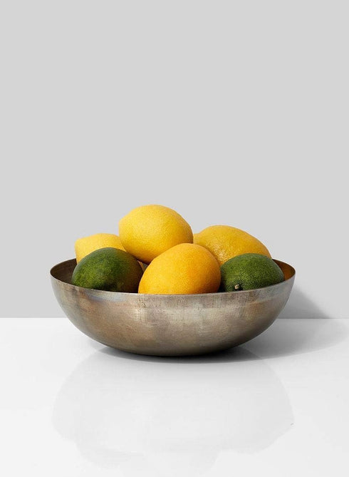 Serene Spaces Living Rustic Iron Bowl: Sturdy Oil Slick Iron with Iridescent Rainbow Spots, Vintage Accent for Home, Office, Single...