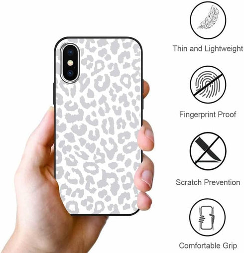 2 Pack Cute Cheetah Print for iPhone X/XS 5.8" Phone Case,Luxury Leopard Pattern Design Cases Soft Silicone TPU Shockproof Protective Cover for Wo...