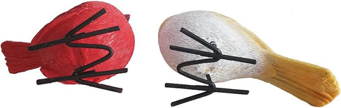 Polyresin Cardinal Christmas Bird for Patio Garden Ornament Decoration Outdoor Decoration Small Status Couple Bird...