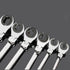 Ratcheting Wrench Open Flex-Head Open End Double Opening Ratchet Combination Wrench Hand Tool Flare Nut Wrench Silver 17mm...