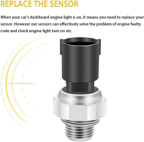 OCPTY Oil Pressure Sensor Switch 12673134 Fit for Chevy, for GMC, for Buick, for Cadillac, for Hummer - Silverado, Suburban, Tahoe, Impala, Trailb...