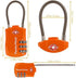 TSA Approved Travel Combination Cable Luggage Locks for Suitcases & Backpacks - 1 Pack of Orange TSA Lock...