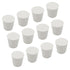 12 Pack Size 5# Solid Rubber Stoppers, Tapered Lab Seal Tube Stopper Plug, 29x22x28mm (White)...