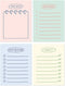 Monolike Memopad Sketch Planning Ver.2 design SET - 4 Packs, 4 Different Designs, 100 Sheets Per Pad, Total 400 Sheets, Note pads, Writing pads...