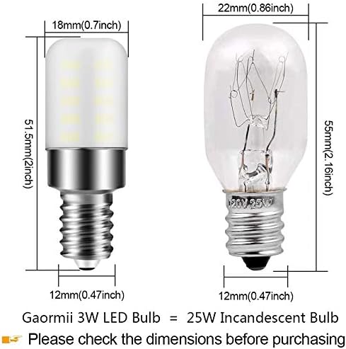 E12 LED Bulb 3W T6 E12 Candelabra Base C7 Bulb Warm White 3000K 120V 25W Incandescent Replacement for Chandeliers, Christmas Lighting, Ceiling Fan...