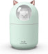 Cat Small Humidifier for Bedroom - 300ml Mini Cool Mist Humidifiers with Night Light, 2 Spray Modes, Ultra-Quiet, Portable Personal Air Humidifier...