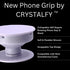 Grips by CRYSTALFY Authentic Natural Abalone Sea Shell Mother of Pearl Gemstone Coin Expandible Collapsible Mobile Phone Grip Stand Holder for Sma...